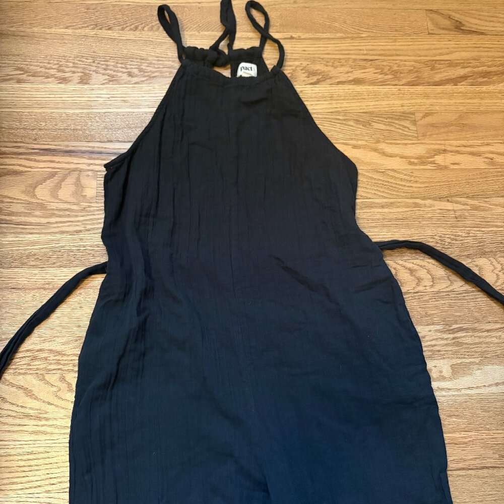Pact Organic Cotton Gauze Halter Jumpsuit